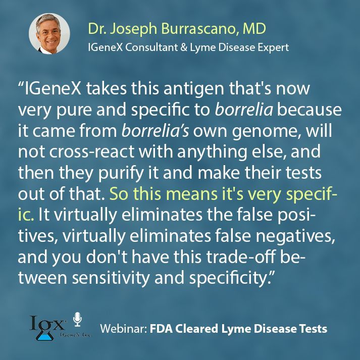 So this means it's very specific. 

igenex.com/webinars/

#lymedisease #immunoblots #igenex #lyme #ticks #infectiousdiseases #tickbornediseases #borrelia #lymetesting