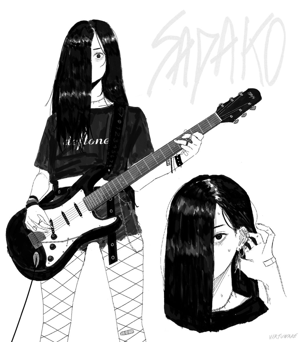 sadako if she were an alternative girl