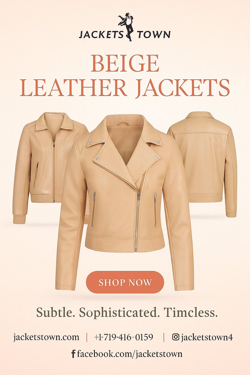 Jacketstown1's tweet image. Neutral never looked this bold. 

Our Beige Leather Jackets redefine subtle sophistication - minimalist design, timeless tone, and versatile enough to pair with anything. 

Elegant today, iconic forever.

Shop now!

jacketstown.com/product-catego…

#beigejackets #jacketstown