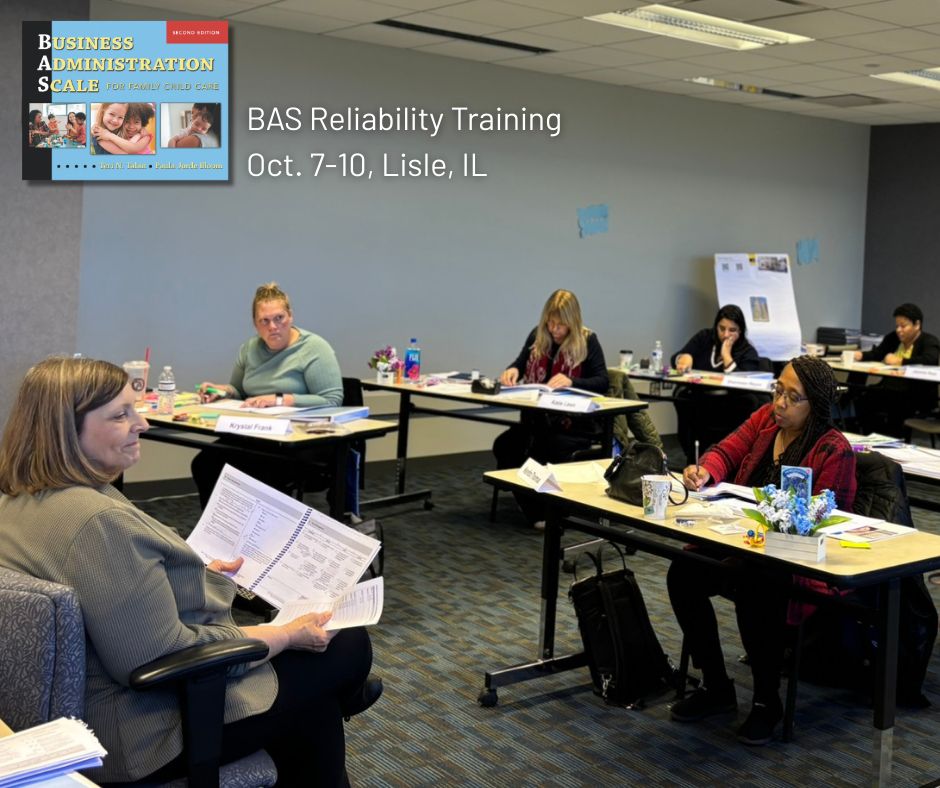 Secure your seat for our Business Administration Scale for Family Child Care (BAS) Reliability Training, October 7-10, 2025, in Lisle, IL! Participants will study BAS items and quality indicators, and prepare for assessor certification eligibility. 

🔗  buff.ly/xEe2tpl