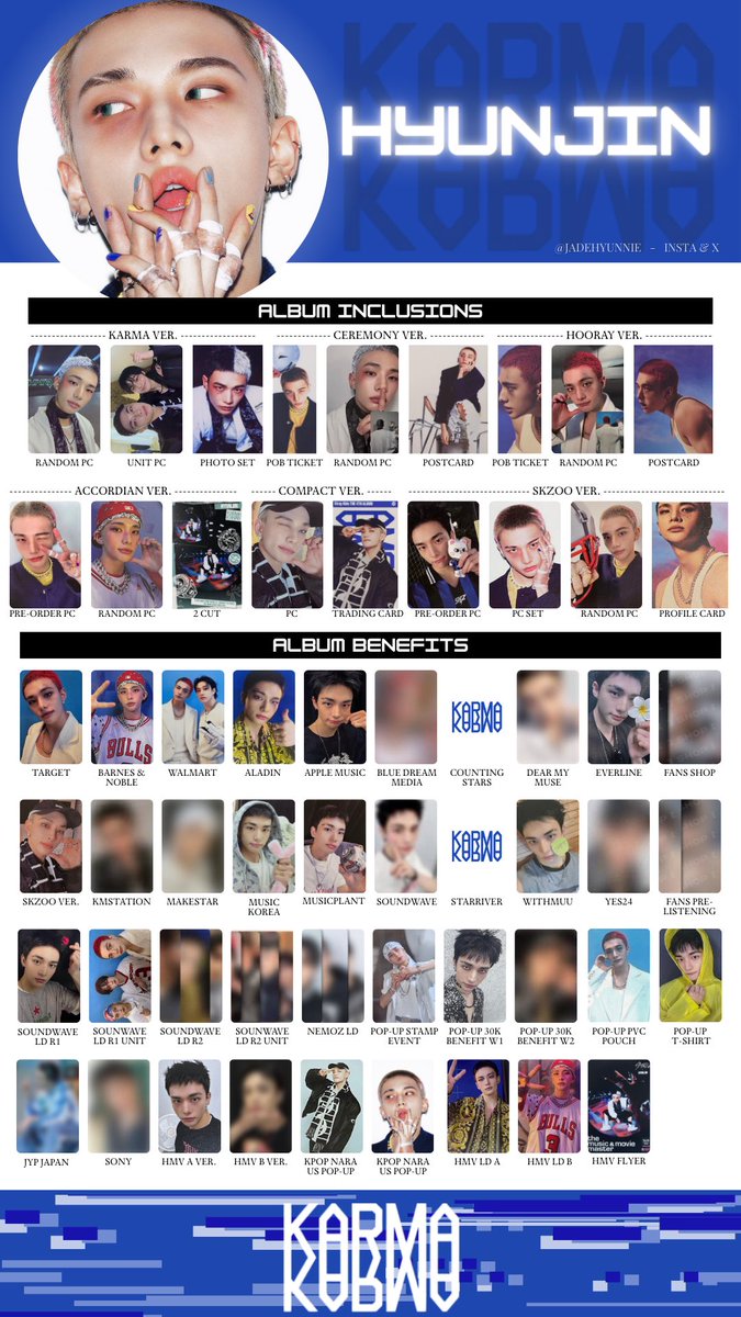 Stray Kids Karma Photocard PC Template - Update 2 Individual