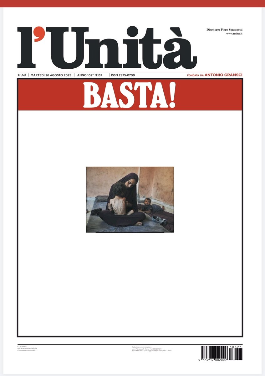 📰 La prima pagina dell’#Unità del #26agosto

Abbonati subito: bit.ly/ABBONATI-SUBITO