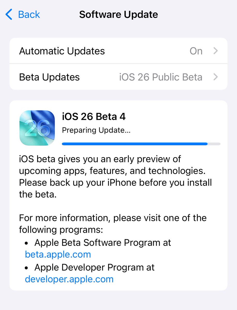 Because I don’t have enough excitement in my life already… #iOS26Beta