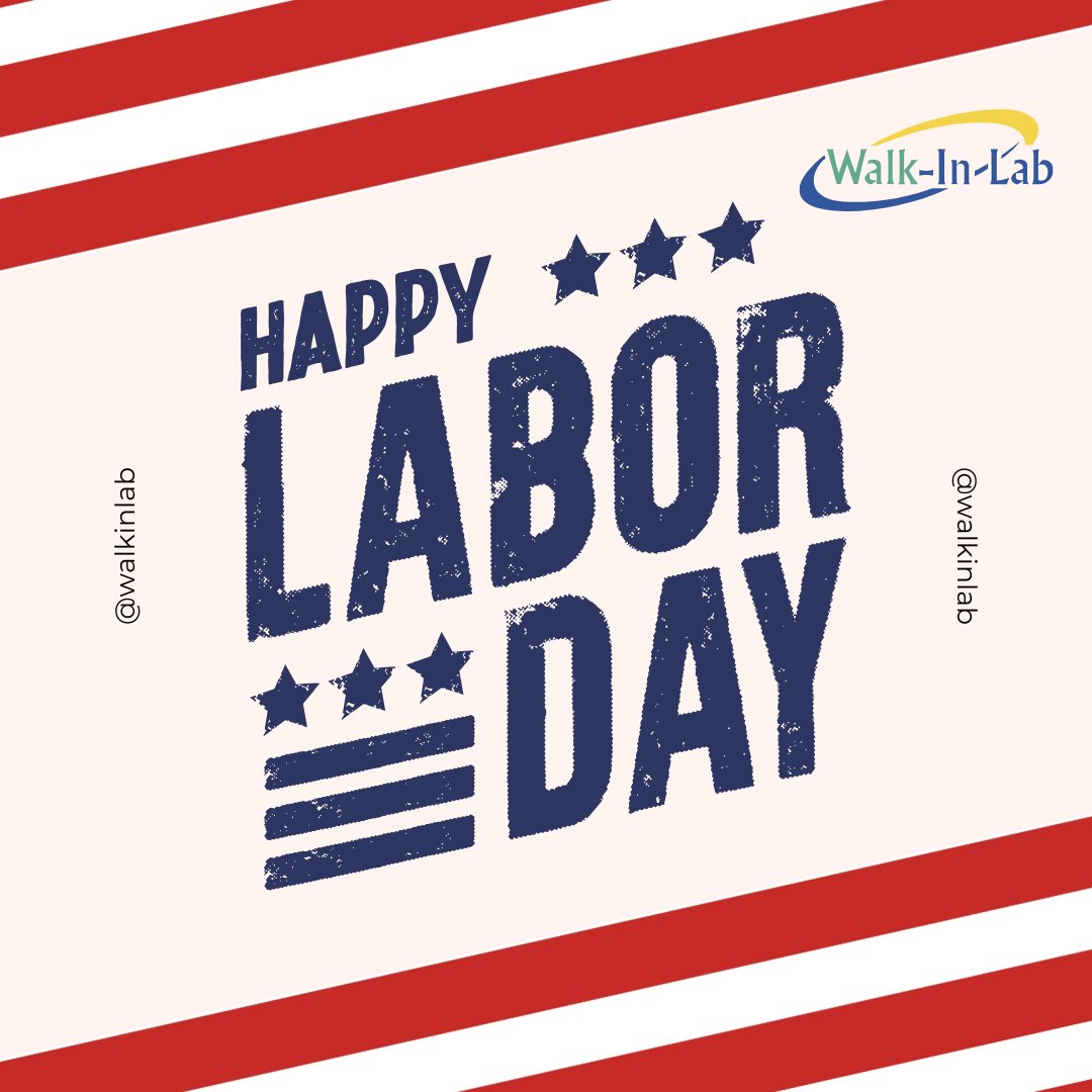 walkinlab's tweet image. 🇺🇸 Walk-In Lab wishes you a Happy Labor Day! 🎉

Today, we celebrate the hard work, dedication, and contributions that keep our communities strong. Wishing you rest, joy, and good health this holiday weekend. 💙❤️

#LaborDay #LaborDayWeekend #WalkInLab #HealthAndWellness