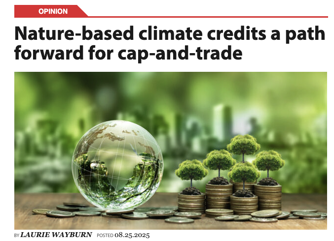 CA's cap-and-trade program faces a revenue crisis just as #climate impacts intensify. The solution? Nature-Based Climate Credits, homegrown tools to cut costs, store carbon, and boost resilience. PFT Prez Wayburn's <a href="/Capitol_Weekly/">Capitol Weekly</a> op-ed:  capitolweekly.net/nature-based-c…