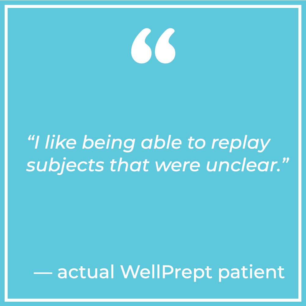 We all learn best when we can control the pace. 

Fixing the patient experience fixes everything.