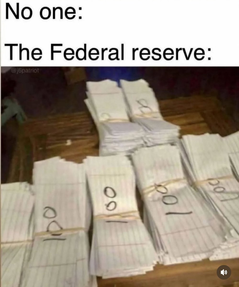 🤑🤡
The Federal Reserve loves fiat currency for a reason...