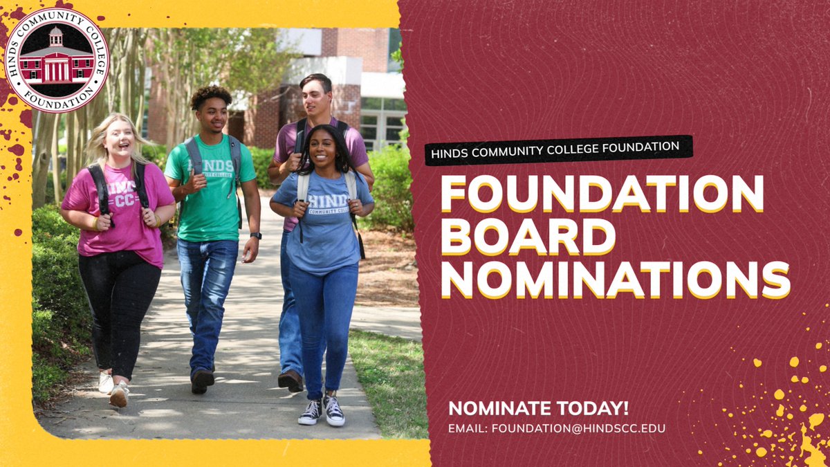HindsFoundation (@hindsfoundation) on Twitter photo ๐ Weโre on the lookout! The <a href="/HindsCC/">Hinds Community College</a> Foundation is seeking nominations for our Board of Directors. If you know someone with vision, passion, and dedication to student success, nominate them today!
๐ผโก๏ธ Foundation@HindsCC.edu
#AllInForHinds #FutureFocused #CommunityDriven ๐ Weโre on the lookout! The <a href="/HindsCC/">Hinds Community College</a> Foundation is seeking nominations for our Board of Directors. If you know someone with vision, passion, and dedication to student success, nominate them today!
๐ผโก๏ธ Foundation@HindsCC.edu
#AllInForHinds #FutureFocused #CommunityDriven