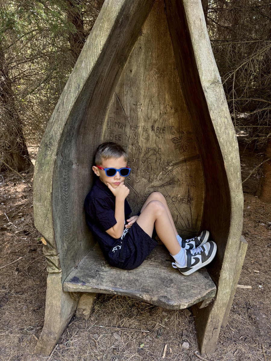 Eldest asked me to do a ‘collection’ of photos in every carved chair in the woods on our walk today - so obviously I obliged! #day26 #summerholidays #bankholiday