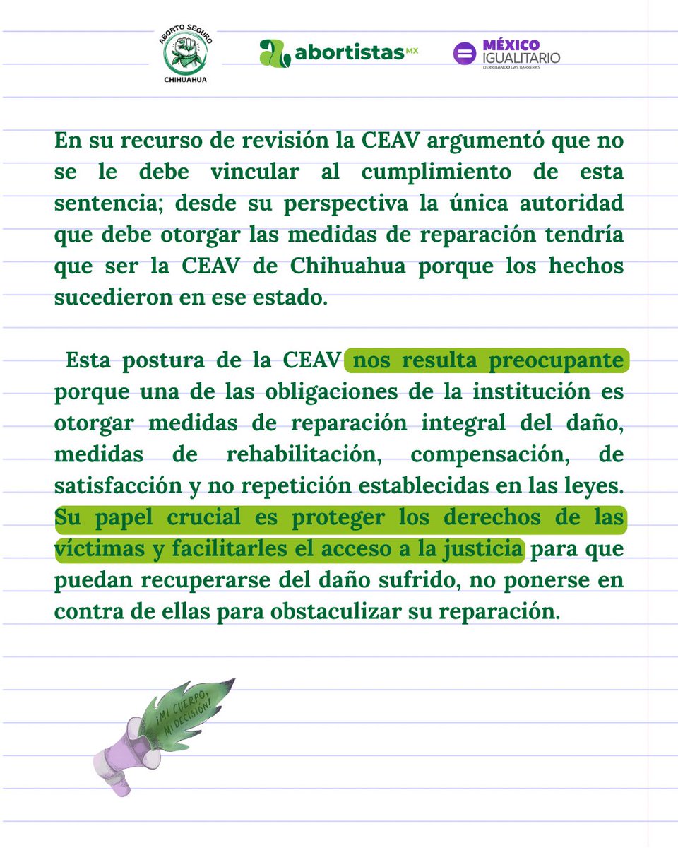AbortistasMx's tweet photo. En un acto contrario a los precedentes de la @SCJN y  violando los derechos humanos de una víctima, la Comisión Ejecutiva de Atención a Víctimas federal @CEAVEM presentó un recurso de revisión en contra de una sentencia emitida por un Juzgado Federal…

#SCJ #CEAV https://t.co/PQiFhDxS1Y