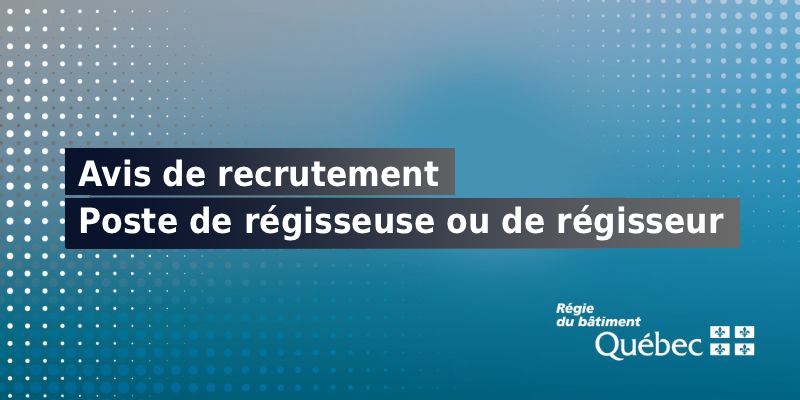 Poste de régisseuse ou de régisseur: avis de recrutement. Pour connaître les conditions d’admission, les critères de sélection et les modalités d’inscription, consultez l’avis de recrutement sur le site Web du Secrétariat aux emplois supérieurs: ow.ly/GOAK50WLBHJ