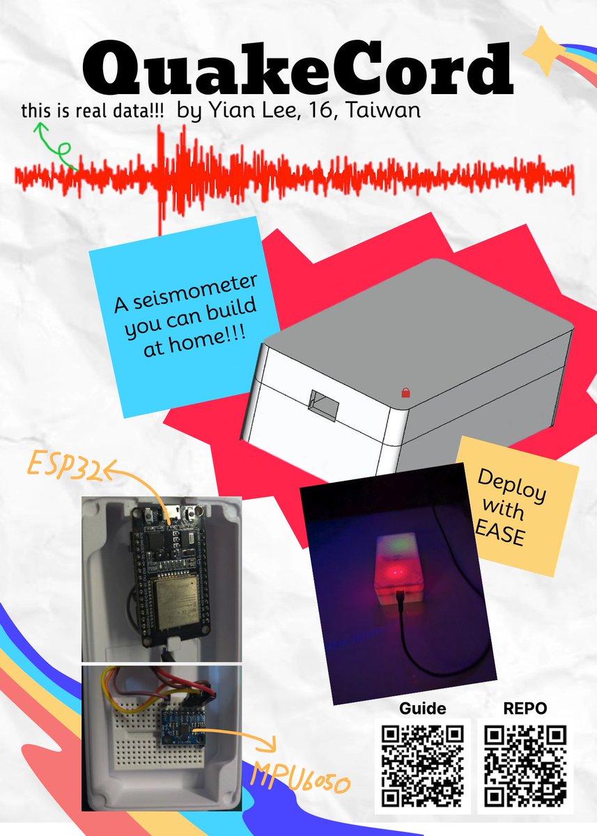 GitHubEducation's tweet image. More from Undercity Hackathon at @github HQ:
⌚ CF:Watch — cassette-futurism watch by Daniel Benge (16, UK)
🌋 QuakeCord — DIY home seismometer by Yian Lee (16, Taiwan)
📷 Papercam — E-ink digital camera by Arya Chakrabarti (18, United States)
Built by @hackclub high-schoolers.