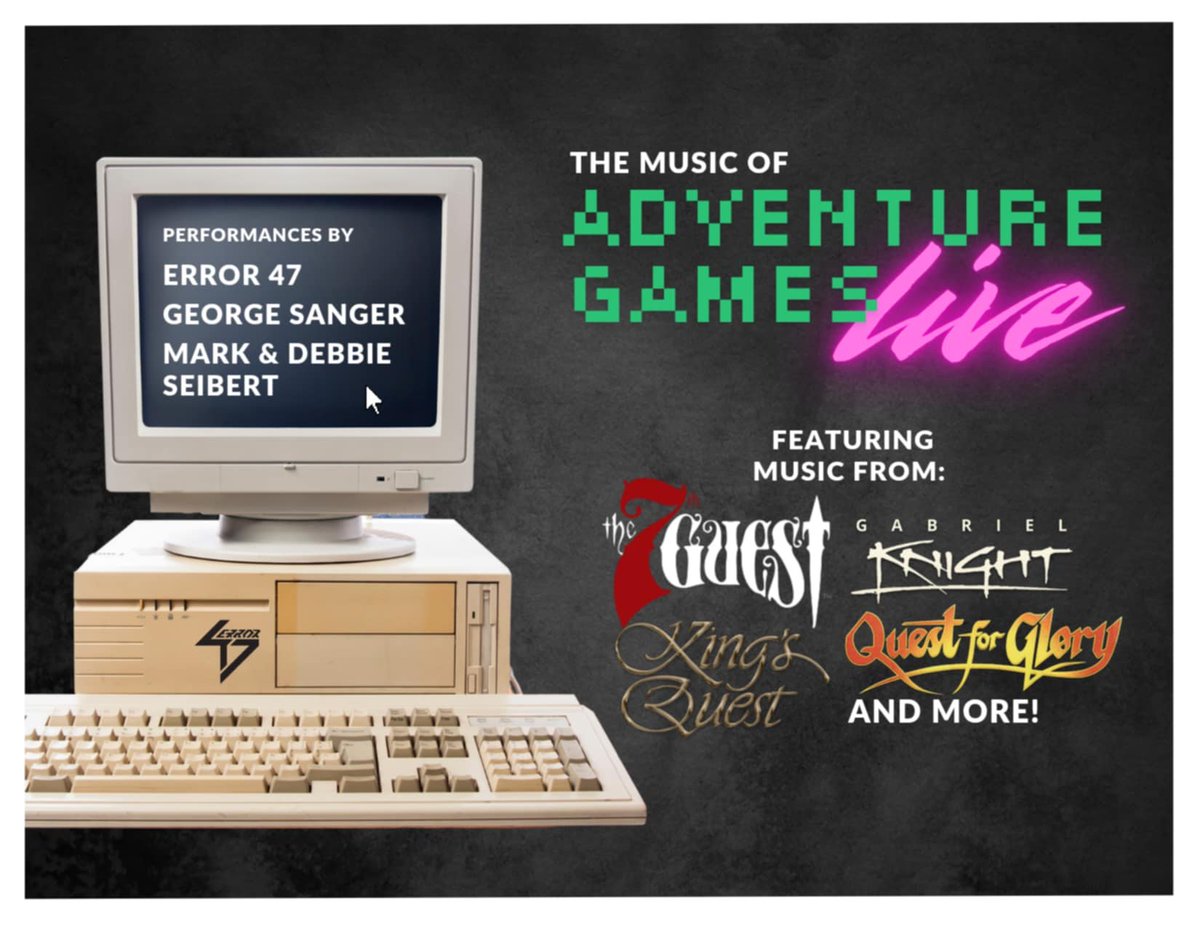 🎶 Classic adventure game music live in Portland this October!

What began as a concert Roberta Vaughan helped plan is now also a tribute to her, with Error 47 and special Sierra guests debuting new pieces in her honor.

💜 Help make it happen:
kickstarter.com/projects/seanp…