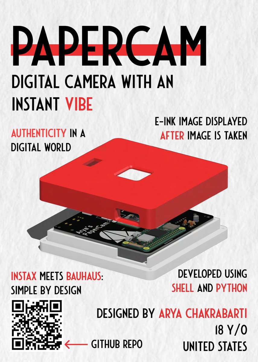 GitHubEducation's tweet image. More from Undercity Hackathon at @github HQ:
⌚ CF:Watch — cassette-futurism watch by Daniel Benge (16, UK)
🌋 QuakeCord — DIY home seismometer by Yian Lee (16, Taiwan)
📷 Papercam — E-ink digital camera by Arya Chakrabarti (18, United States)
Built by @hackclub high-schoolers.