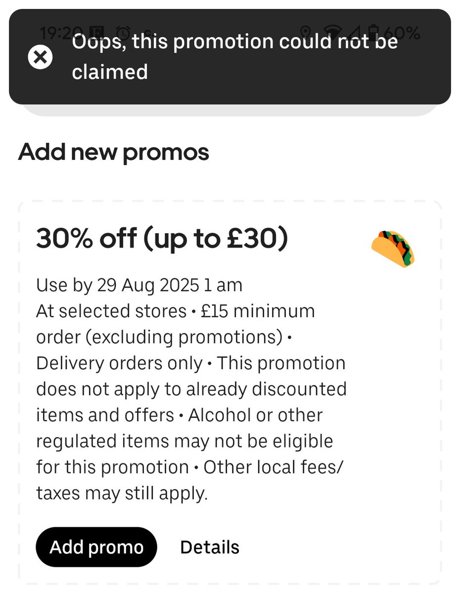 pipinthepenguin's tweet image. Hey @UberEats  help a girl out? Why won&apos;t this promotion apply? #disappointed