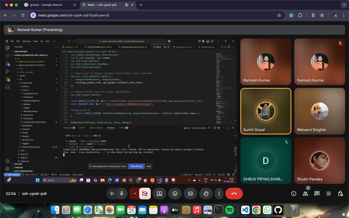 manasvi24's tweet image. Day 68 of #CodeWave:Had a great debugging session today to tackle our OAuth integration issues!Deepdived into authentication flows and learned troubleshooting approaches.Having a mentor makes all the difference
@Blockhacks @icphub_IN @ICPHUBS 
#100DaysOfCode #BuiltOnICP