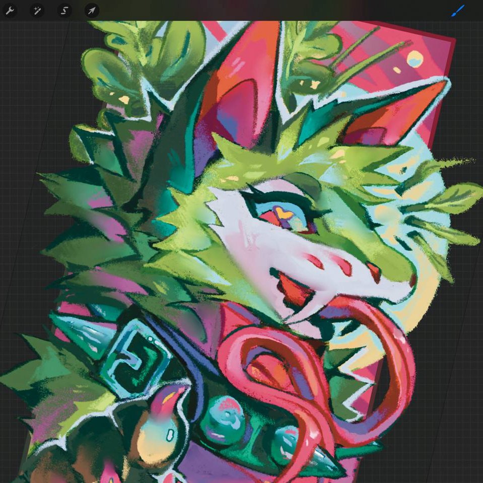 Soon turning this green cutie into a badge !🐍🐱💚 (Commission for <a href="/foshka_uwu/">Foshka</a>)