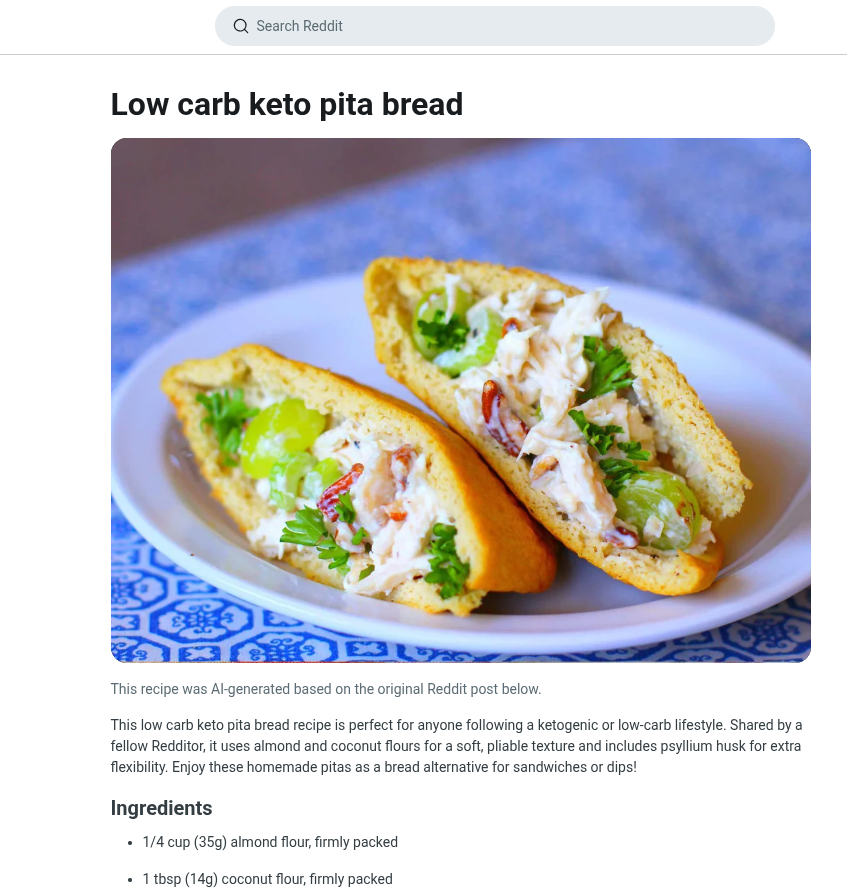 Reddit is coming for Recipe traffic next.

It looks like they started testing these AI recipe pages earlier this month.

reddit.com/recipe/soft-pu…