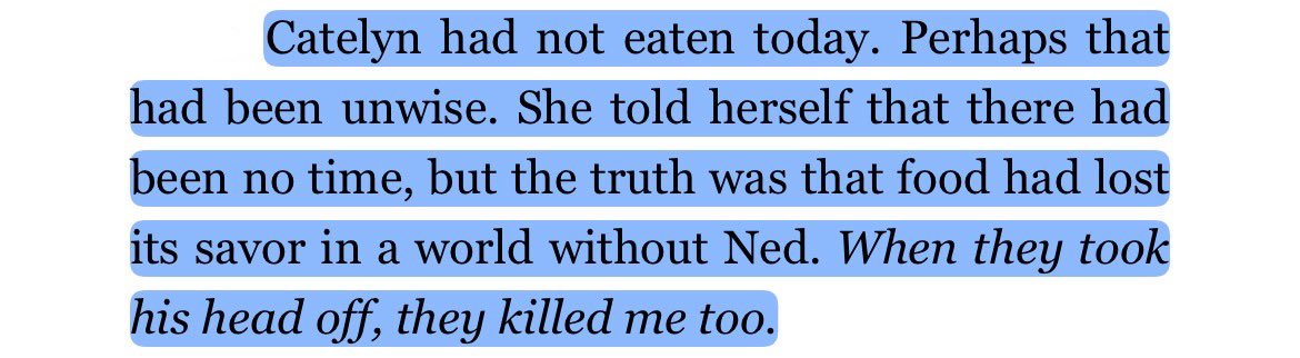 — catelyn iv, a clash of kings.