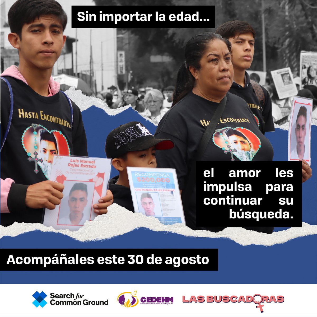 Cuando una persona desaparece, no solo falta en su casa… falta en toda la sociedad. Marchamos para que nadie se acostumbre a esta ausencia. 🗓 30 de agosto, Ciudad Cuauhtémoc📷#HastaEncontrarles #NosFaltan #LasBuscadoras #30DeAgosto