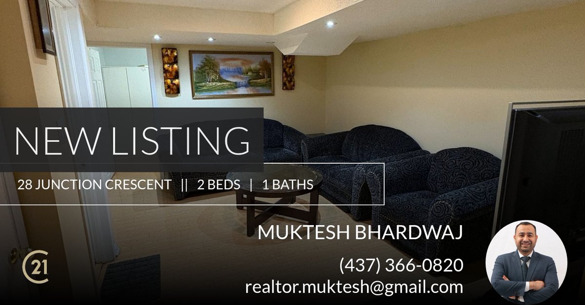 📍 New Listing 📍 Take a look at this fantastic new property that just hit the market located at 28 Junction Crescent in Brampton. Reach out here or at (437) 366-0820 for more information!

Listed by Arsh Singh

Muktesh Bhard... homeforsale.at/28_JUNCTION_CR…
