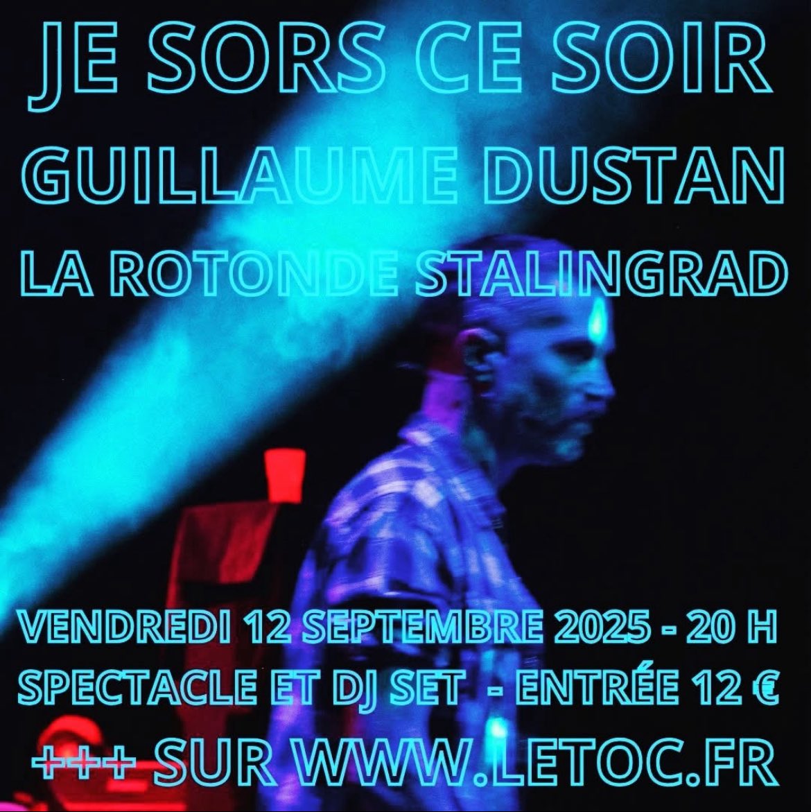 JFGuyot's tweet image. #RSVP Le 12/9, une soirée dans les pas de l’écrivain culte Guillaume #DUSTAN (1965-2005) autour de son livre #JeSorsCeSoir qui raconte une nuit en boîte en 1996. 
Un spectacle #LeTOC à la Rotonde Stalingrad shotgun.live youtu.be/DNO5gtfLt6g?si…