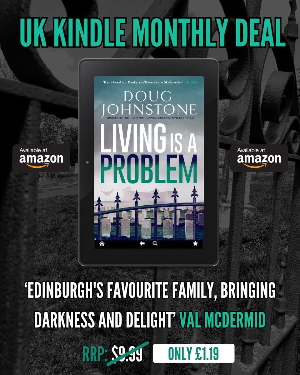 OrendaBooks's tweet photo. #LivingIsAProblem by @Doug_Johnstone is the latest instalment in the #Skelfs #Series #Skelfs and it's ONLY £1.19 on Kindle💀
📌Set in Edinburgh.
🤫Full of secrets from the past...
📱Impossible to put down.
🔗 https://t.co/OyIuUc8VjG
#CrimeFiction #BookTwitter #Thriller https://t.co/soiJLfVmcx