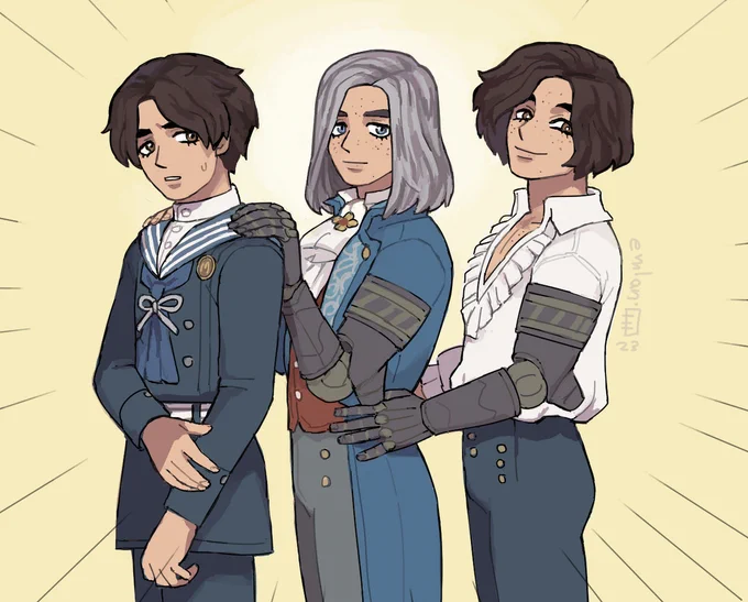 Reposting this trio bcs P's hair was too short in the initial upload Gang's all here!