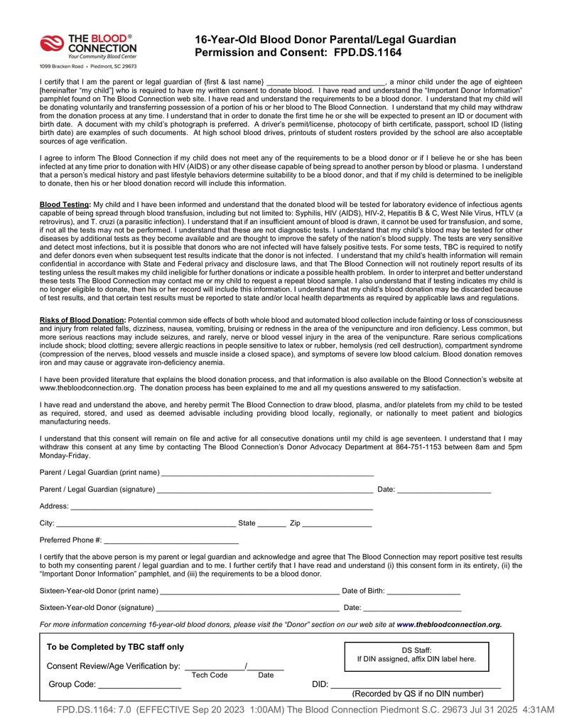 Blood Drive! Please complete the attached permission slip if your student is interested in participating.