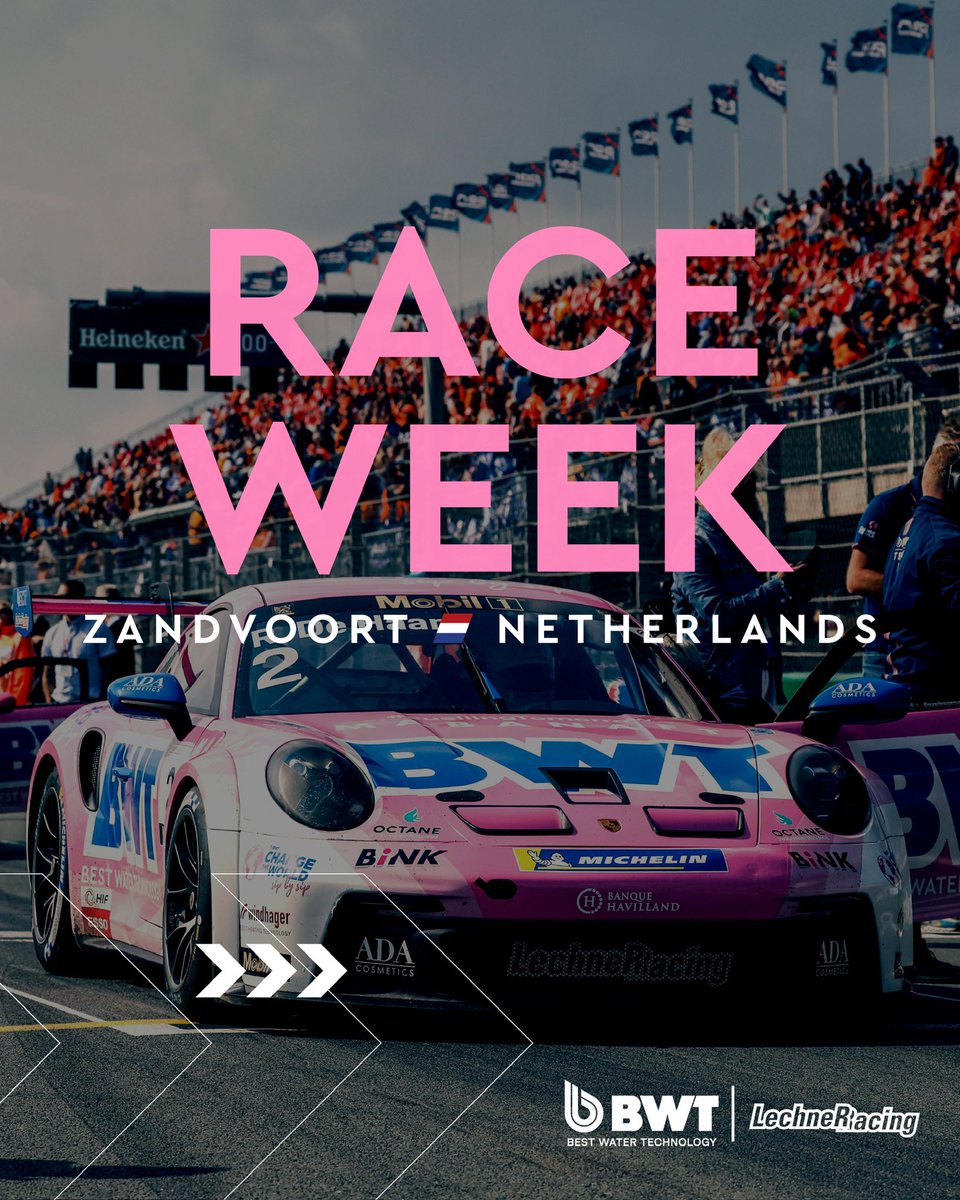LechnerRacing's tweet photo. RACE WEEK #BWT #LechnerRacingโจZandvoort, Netherlands ๐ณ๐ฑโจโจ@PorscheSupercup โจ#PMSC Round 7 of 8โจโจ#50Anniversary #LechnerRacing #OneAimOneTeam #RacingAhead #Since1975 https://t.co/dTvpi7ZOgf