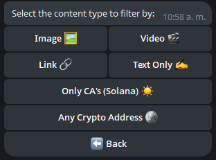 New filters dropping soon! Only the messages you want, nothing you don’t. 
Maybe tomorrow… 👀
#TelegramBot #CommunityVibes