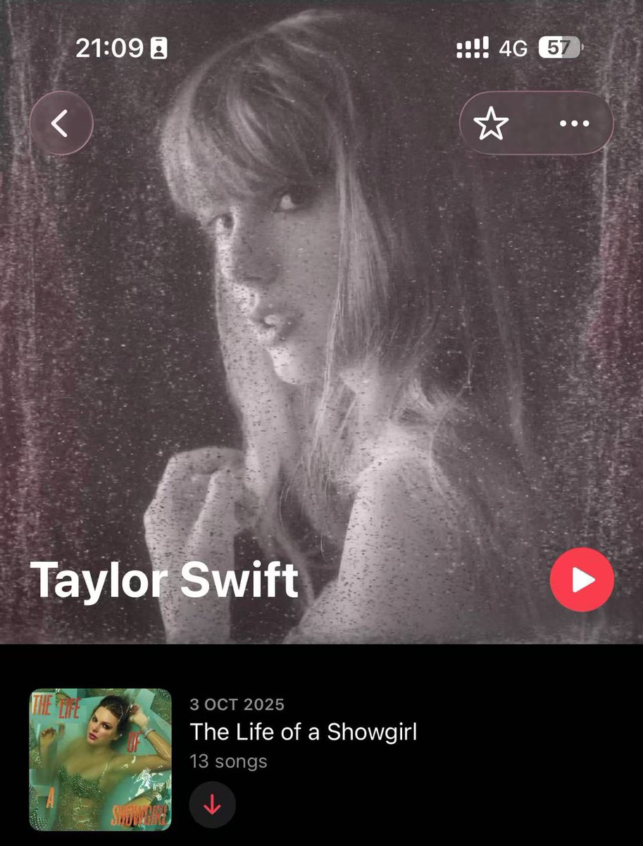 🚨| Nuevo glitter rosa en Tiktok al buscar Taylor Swift y en el perfil de Taylor Swift en Apple Music.