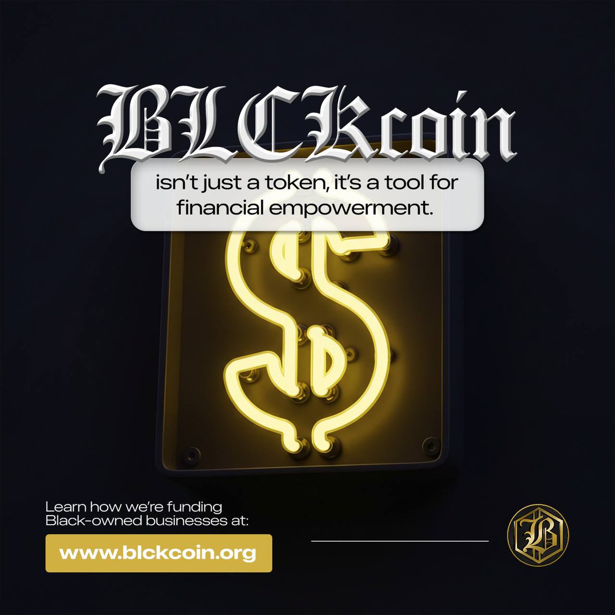 BLCKcoin promotional image highlighting financial empowerment