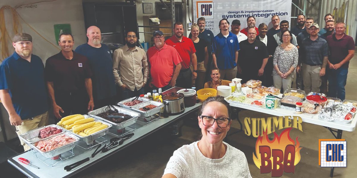 Summer wrapped with a sizzle! 🔥🍔

The CHC team came together for our annual BBQ—full of food, fun, and team spirit. A great way to celebrate the season and gear up for a strong fall! 💪

#conveyorhandling #SummerBBQ #CompanyCulture #MaterialHandling #WorkHardPlayHard