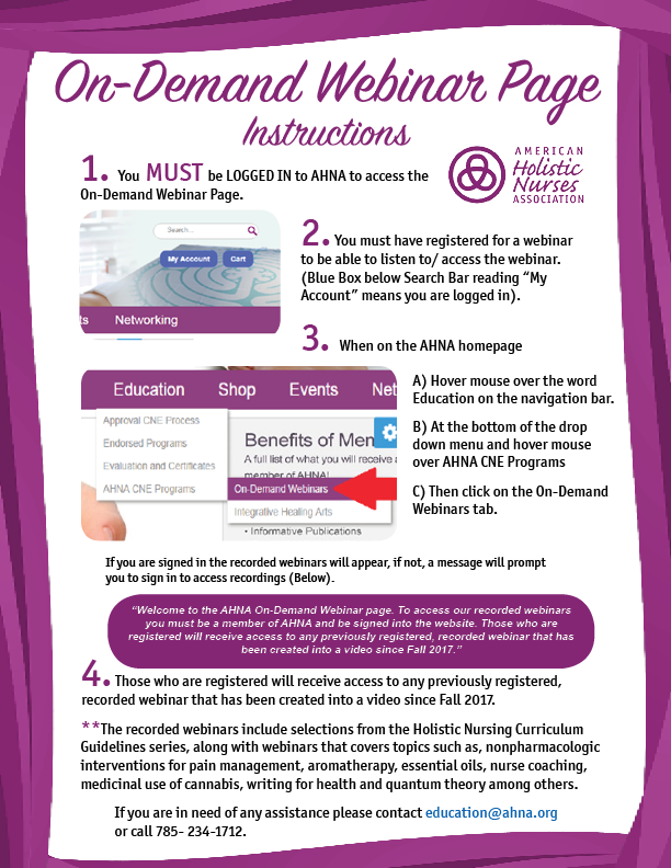 Miss last week’s webinar? Access recordings of past sessions (since Fall 2017) on our On-Demand Webinar page! Registration &amp; login required: ahna.org/Education/On-D…