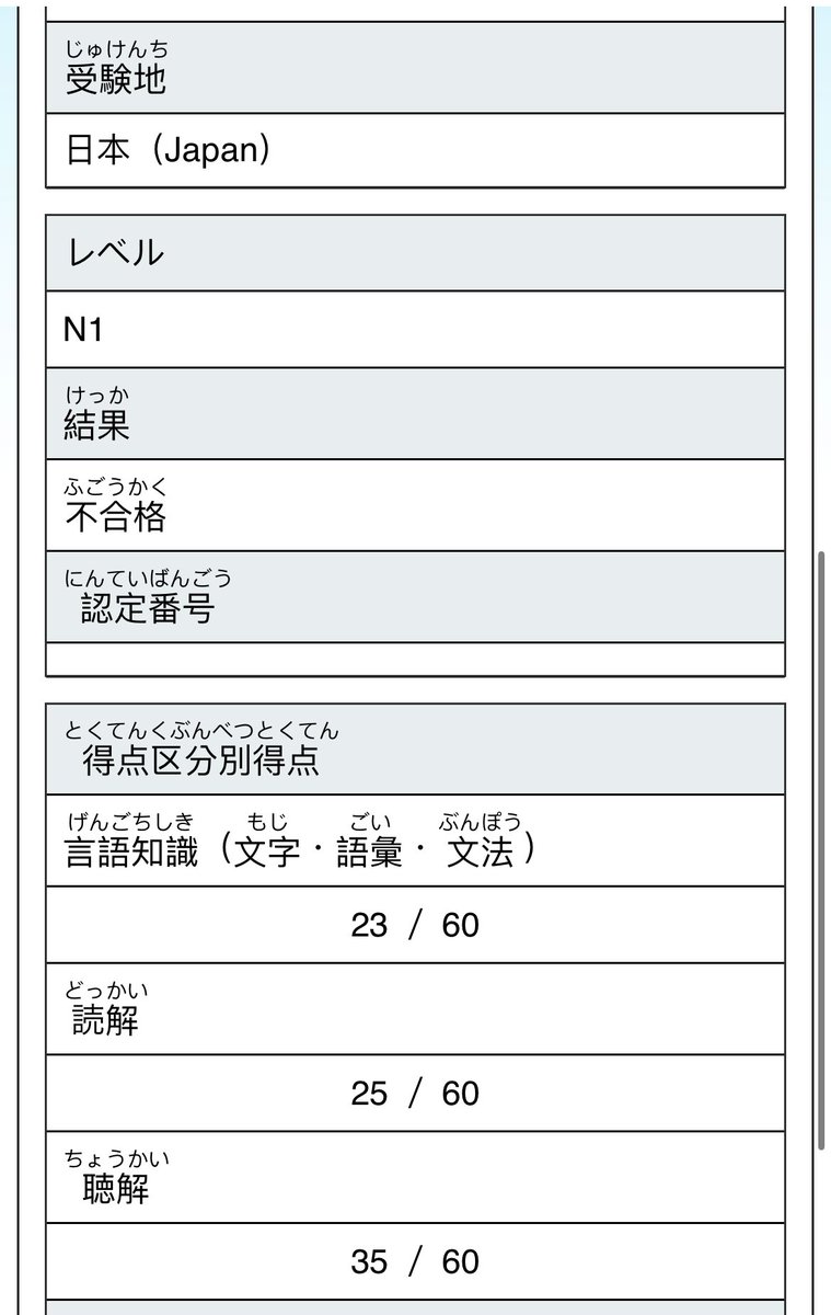 来我来公告一下
全网考的最差的就是我
『不合格』
年底再战！！！