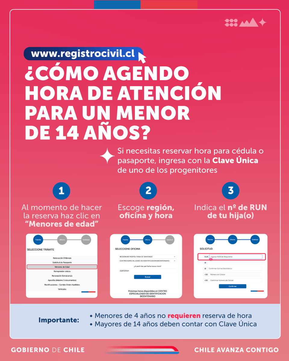 Revisa esta información relevante si tu hija, o hijo es menor de 14 años. Mira cómo reservar hora de atención.

#Iquique #AltoHospicio