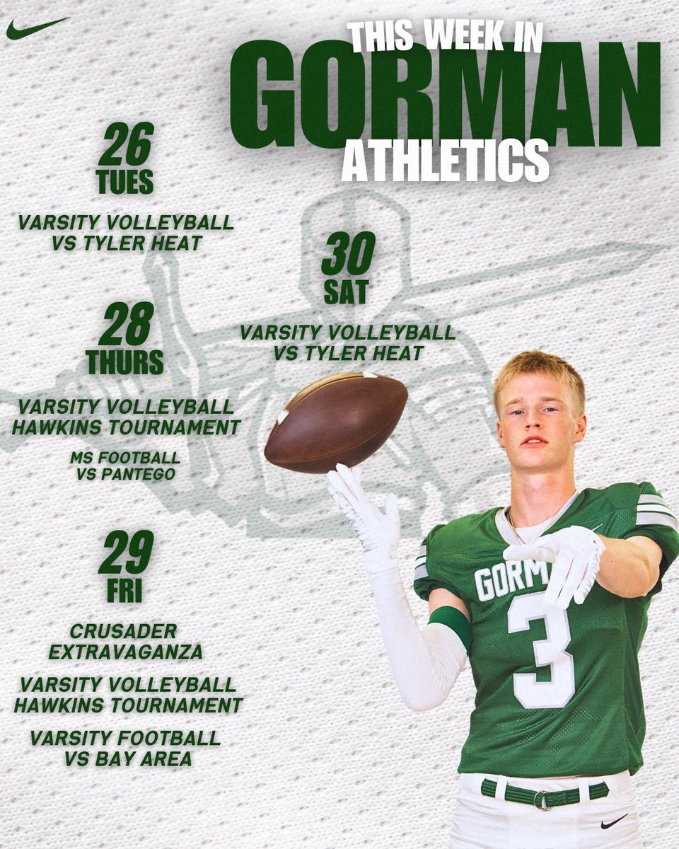 This Week in Bishop Gorman Athletics! 🏐📣🏈
