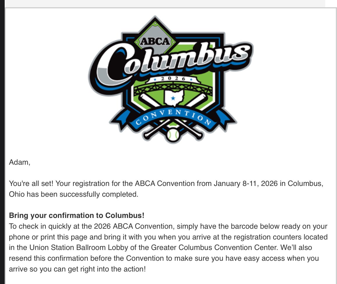 All set to head West on I-70 for #ABCA2026. Awesome event to kick off the 2026 Season! <a href="/ABCA1945/">ABCA</a>