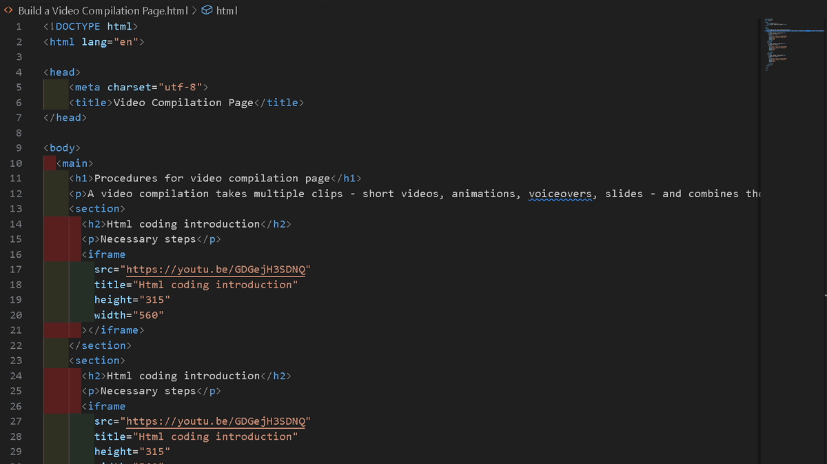 DRex_code's tweet image. 🚀 Just built my first Video Compilation Page in HTML! 🎬
✔️ Structured with &lt;main&gt; and &lt;section&gt;
✔️ Embedded YouTube videos with &lt;iframe&gt;
✔️ Organized headings &amp; descriptions
Excited to keep improving! 💻✨
#HTML #WebDevelopment #CodingJourney
(📸 Screenshot below 👇)