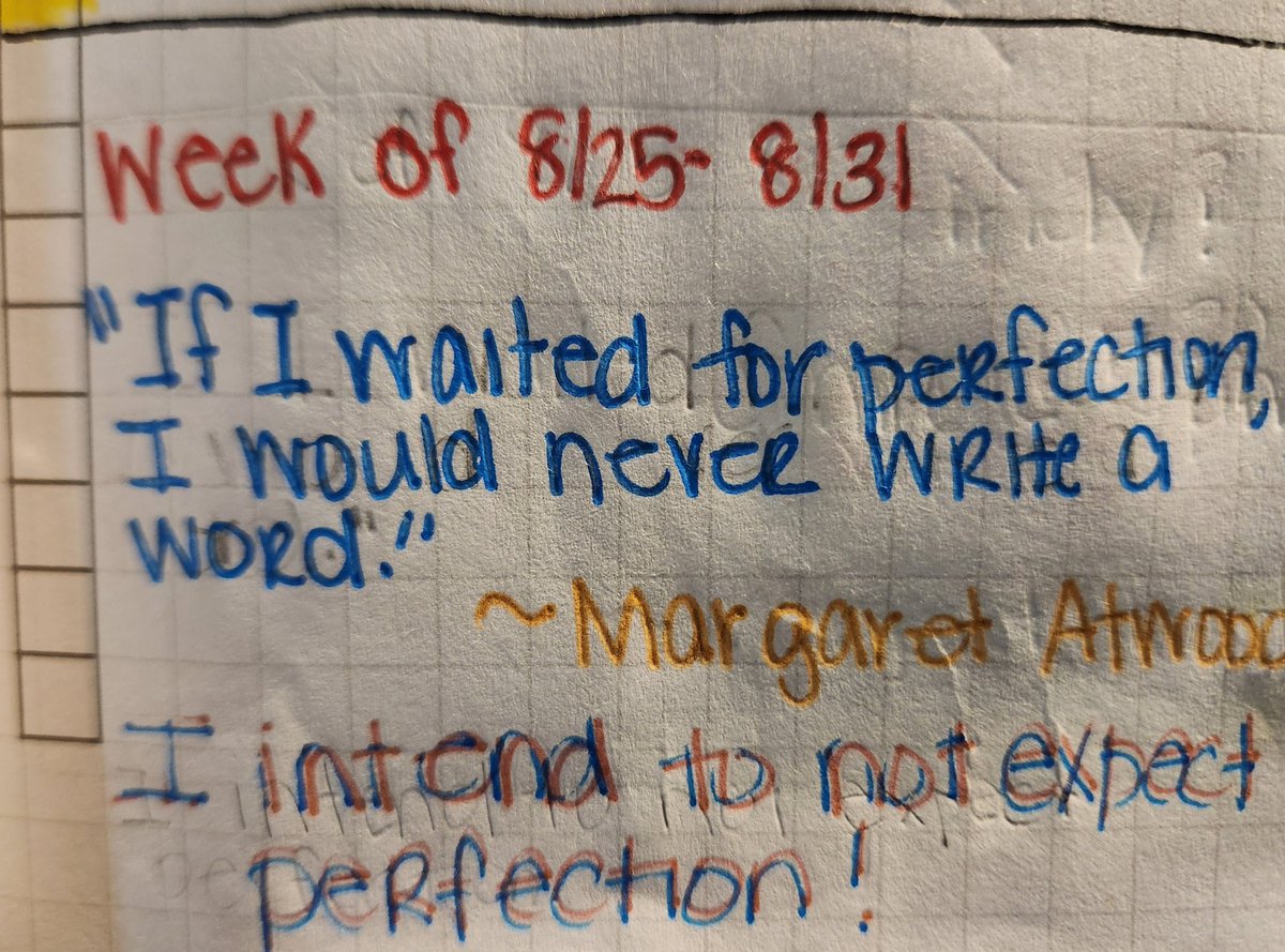 This one, well, this one is hard for me. I'm a recovering perfectionist. I lived a large portion of life believing I needed to be and strive for perfection. HOWEVER, letting that belief go has helped my anxiety and depression immensely. (Duh 🙄🤪🤣) So my intention this week is