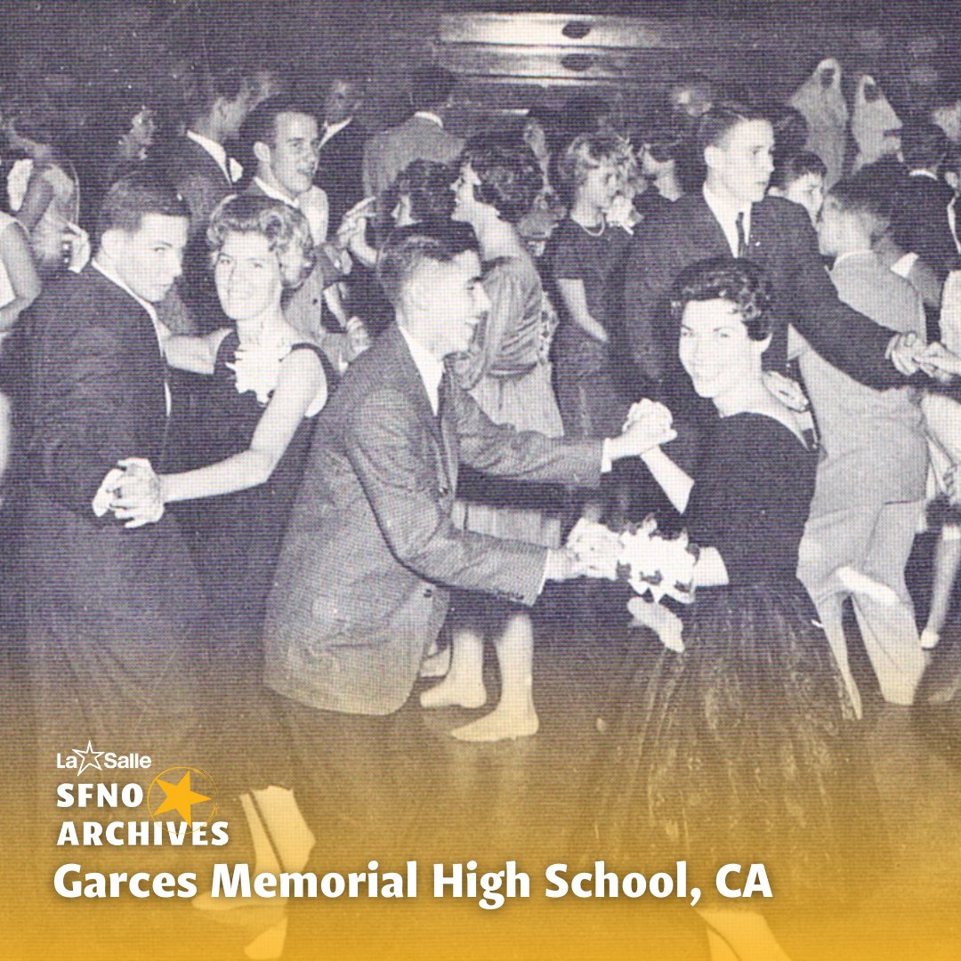 The new school year brings exciting back-to-school events! This snapshot from the 1961 yearbook reminds us of the back-to-school dances that many schools host. Garces Memorial in Bakersfield, CA, was a #Lasallian school in the San Francisco District from 1947 until 1970.