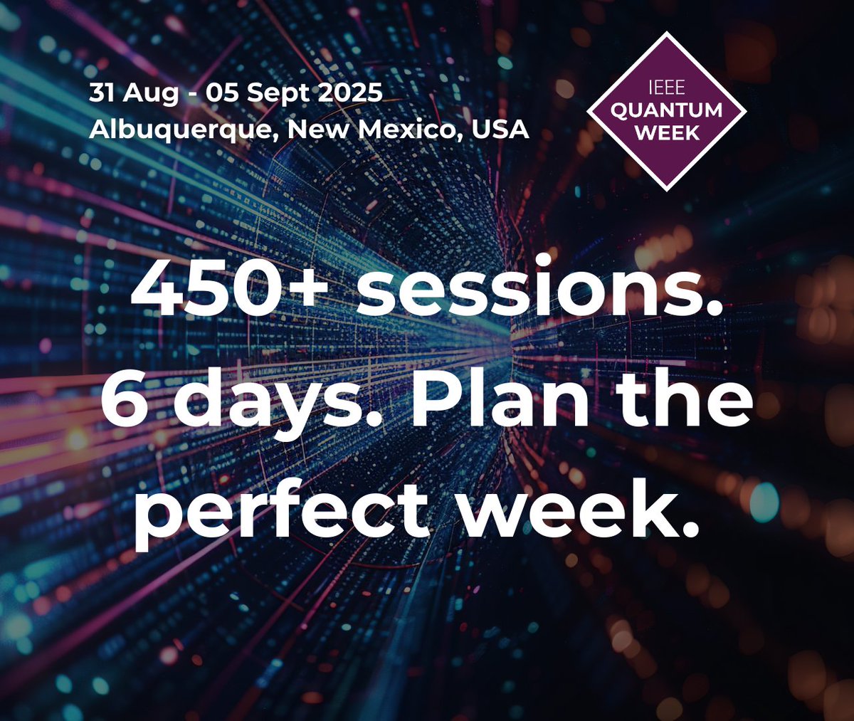The countdown is on - the complete agenda is now live for #IEEEQuantumWeek! ⏰ 

We've packed your week with 4️⃣5️⃣0️⃣+ hands-on workshops, tutorials, panels, Birds-of-a-Feather sessions, and so much more over the span of 6 days 🤯 

Build your schedule ⏬
bit.ly/467ki2I