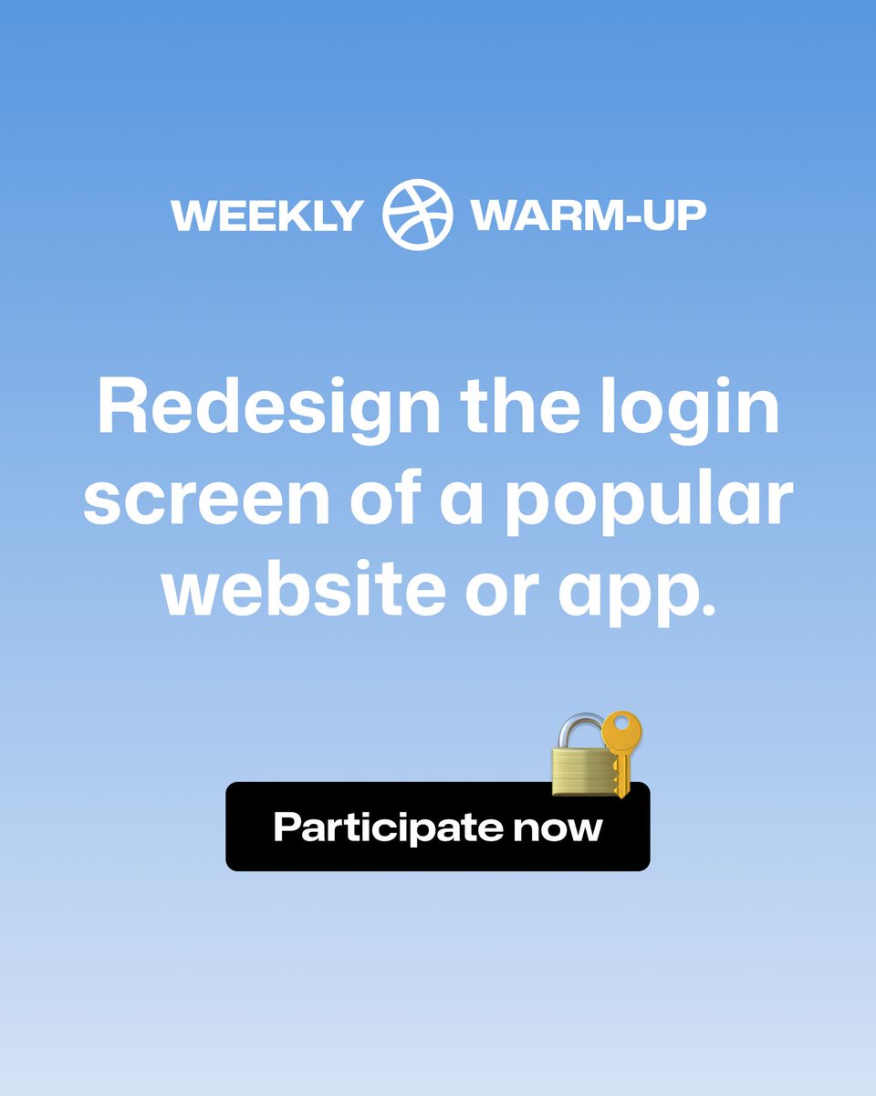 Let's see those fresh login screens. 🔐😎 Have fun and win a month of Dribbble Pro! buff.ly/dGxj3jU