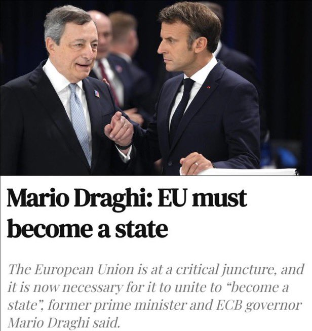 Les fanatiques européistes comme Draghi utilisent la défaite et la ruine comme prétexte pour accéder à leur dessein d’Etat européen fédéral. Il faut au contraire retrouver notre souveraineté nationale et populaire et s’atteler à la reconstruction de notre pays détruit par l’UE.