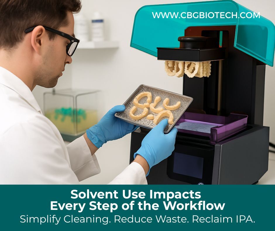 CBG_Biotech's tweet image. In labs supporting 3D printing workflows, on-site IPA recovery makes it easier to keep cleaning stations supplied and reduce waste accumulation in small lab spaces. Learn about SolvTrue™ Solvent Recyclers: hubs.ly/Q03B7yWn0
🛠️#DentalOperations #LabWorkflow