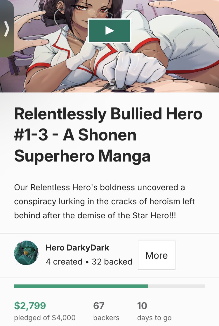 Spend the weekend spreading the good work of RBH

Now my focus is back on Relentlessly Bullied Hero #3
We’re 70% funded! All we need is a little over a $1,000 and we’re in the clear! Let’s get it!