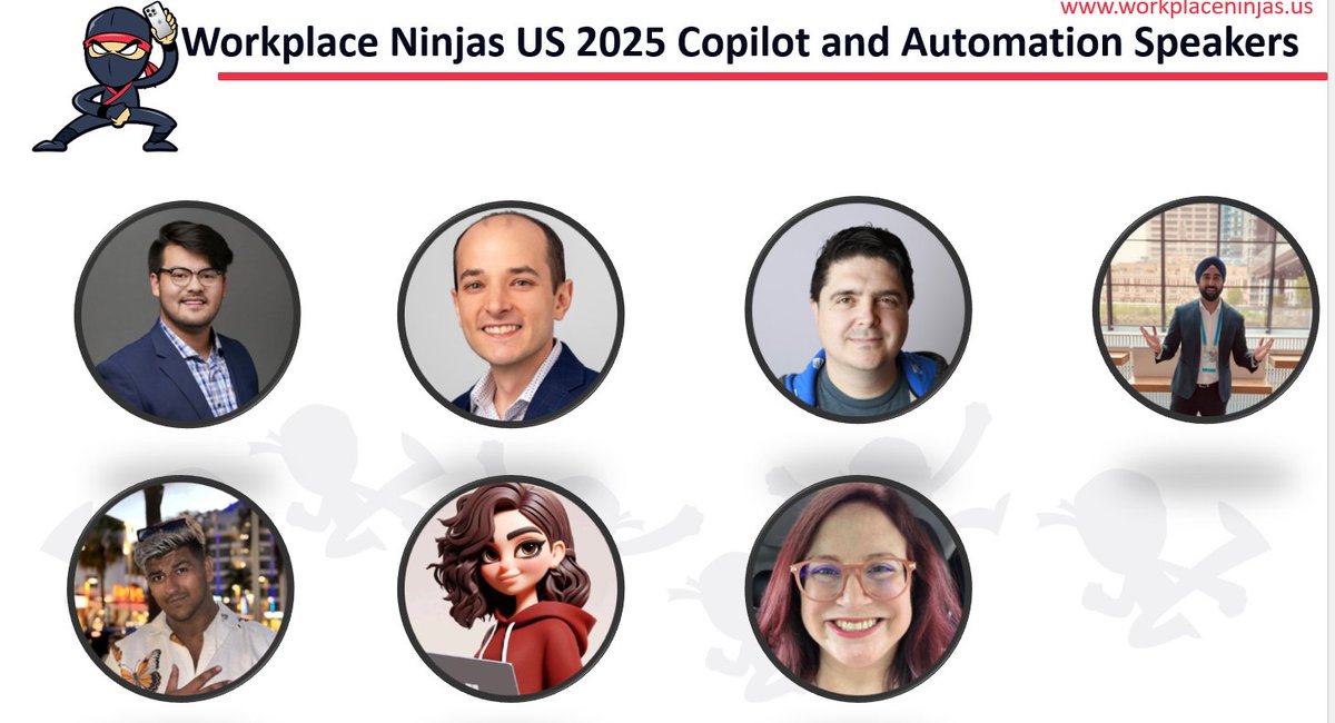 Jon Towles {MVP} (@m0bilej0n) on Twitter photo We're happy to announce the last set of speakers for <a href="/wpninjasus/">Workplace Ninjas US</a> focused on <a href="/Copilot/">Microsoft Copilot</a> #Automation <a href="/powershell/">PowerShell</a> and more!
Cat Schneider <a href="/FrankLesniak/">Frank Lesniak</a> <a href="/danny_stutz/">Danny Stutz</a> Donnie Taylor <a href="/manpreethere/">MANPREET SINGH</a> AJ Zafar and Lindsay Shelton
Signup now: workplaceninjas.us for just $400 on 12/9+10 We're happy to announce the last set of speakers for <a href="/wpninjasus/">Workplace Ninjas US</a> focused on <a href="/Copilot/">Microsoft Copilot</a> #Automation <a href="/powershell/">PowerShell</a> and more!
Cat Schneider <a href="/FrankLesniak/">Frank Lesniak</a> <a href="/danny_stutz/">Danny Stutz</a> Donnie Taylor <a href="/manpreethere/">MANPREET SINGH</a> AJ Zafar and Lindsay Shelton
Signup now: workplaceninjas.us for just $400 on 12/9+10