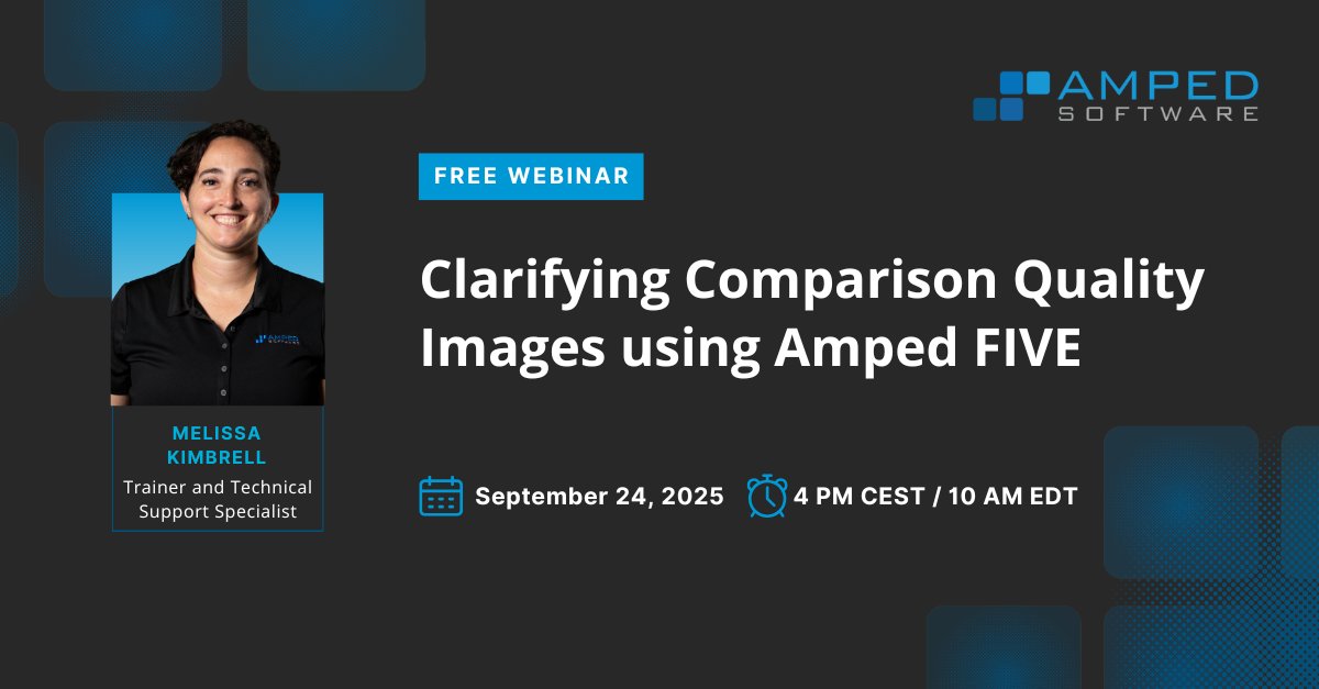 Join Melissa Kimbrell from Amped Software on 𝐒𝐞𝐩. 𝟐𝟒 at 4 PM CEST / 10 AM EDT for a free webinar on clarifying comparison quality images. Learn a forensic workflow, including the ACE-V method and report generation in #AmpedFIVE. Reserve your spot now! buff.ly/9C8BtLS