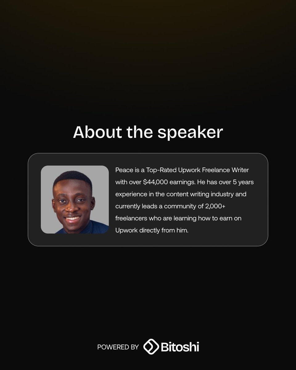 Bitoshiafrica's tweet image. Freelancing shouldn’t feel like free-working and aired emails. 😅
Join our X Space on the 29th to discuss how you can Earn as a Freelancer.
We’ll break down how to go from chasing gigs to building consistent income. 🚀
Set your alarms!⏰️

#Bitoshi #Freelancingtips #Freelancing